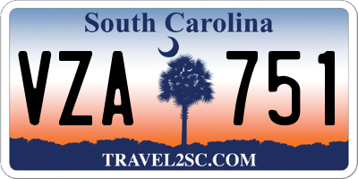 SC license plate VZA751