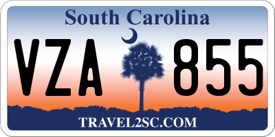SC license plate VZA855