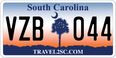 SC license plate VZB044