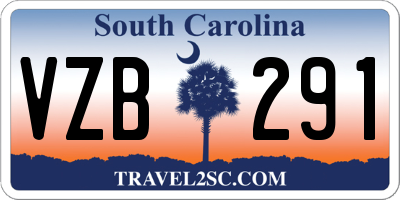 SC license plate VZB291