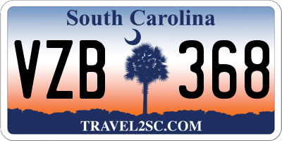 SC license plate VZB368