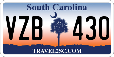 SC license plate VZB430