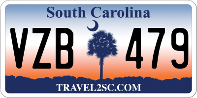 SC license plate VZB479