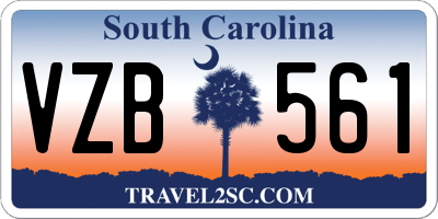 SC license plate VZB561