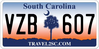 SC license plate VZB607