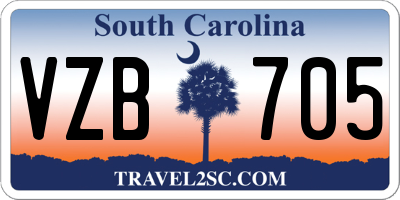 SC license plate VZB705