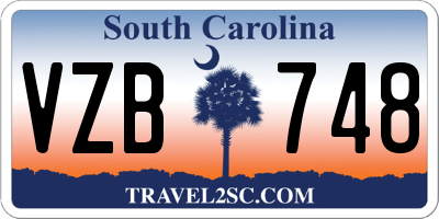 SC license plate VZB748