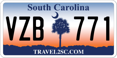 SC license plate VZB771