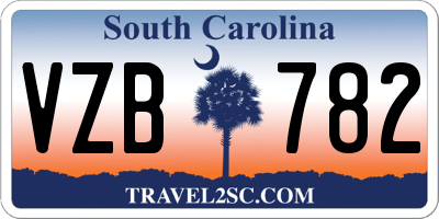 SC license plate VZB782