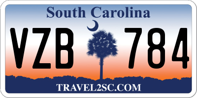 SC license plate VZB784