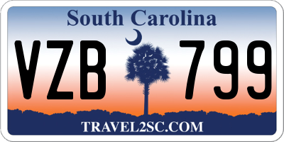 SC license plate VZB799