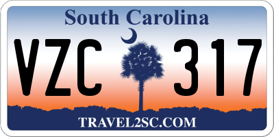 SC license plate VZC317