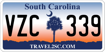 SC license plate VZC339