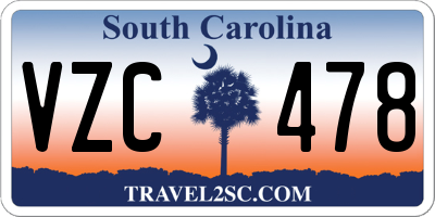 SC license plate VZC478