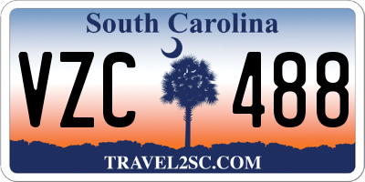 SC license plate VZC488