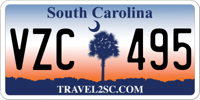 SC license plate VZC495