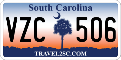 SC license plate VZC506