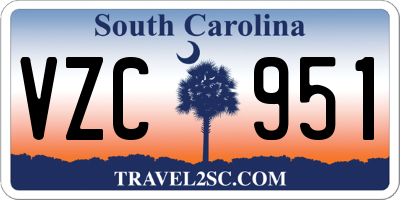 SC license plate VZC951