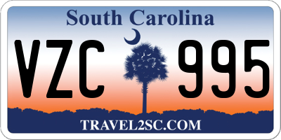 SC license plate VZC995