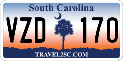 SC license plate VZD170