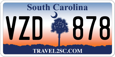 SC license plate VZD878