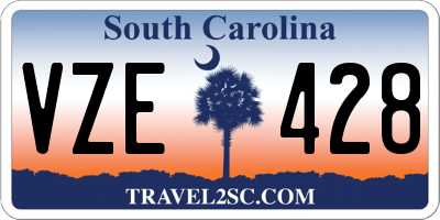 SC license plate VZE428
