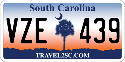 SC license plate VZE439