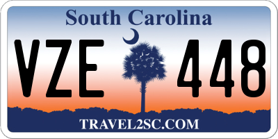 SC license plate VZE448