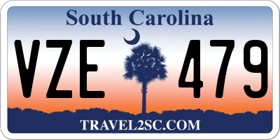 SC license plate VZE479