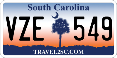 SC license plate VZE549
