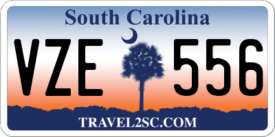 SC license plate VZE556