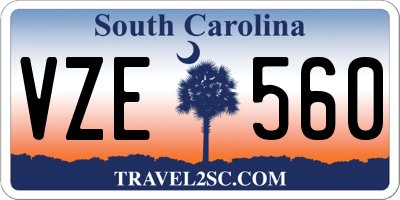 SC license plate VZE560