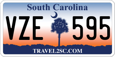 SC license plate VZE595