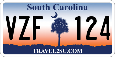 SC license plate VZF124