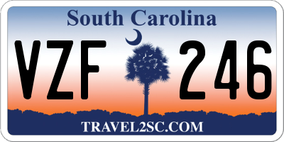 SC license plate VZF246