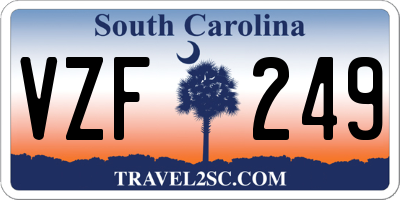 SC license plate VZF249