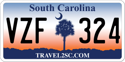 SC license plate VZF324