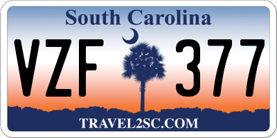 SC license plate VZF377