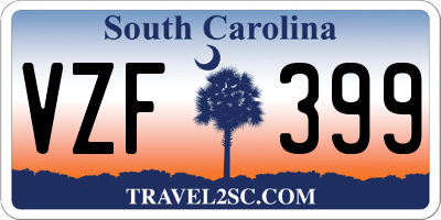 SC license plate VZF399