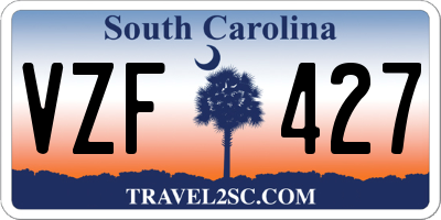 SC license plate VZF427