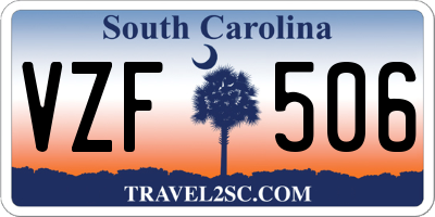 SC license plate VZF506