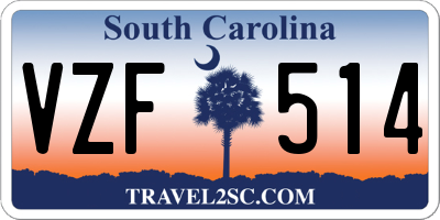 SC license plate VZF514