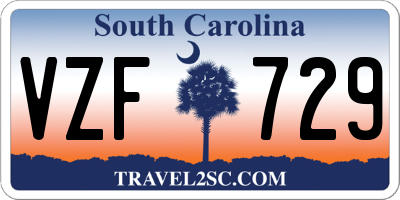 SC license plate VZF729