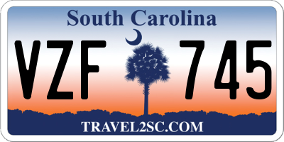 SC license plate VZF745