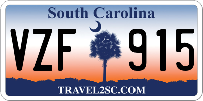 SC license plate VZF915