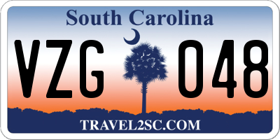 SC license plate VZG048