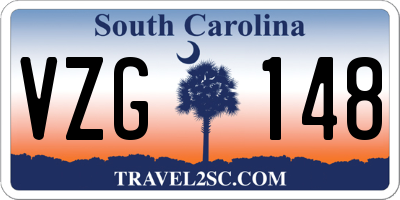 SC license plate VZG148