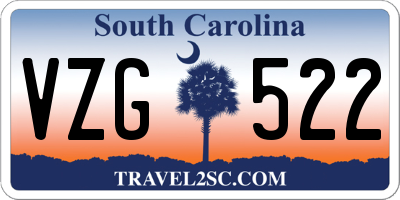 SC license plate VZG522