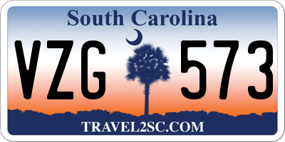 SC license plate VZG573