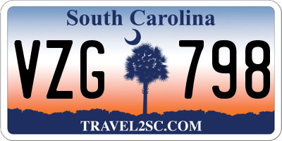 SC license plate VZG798